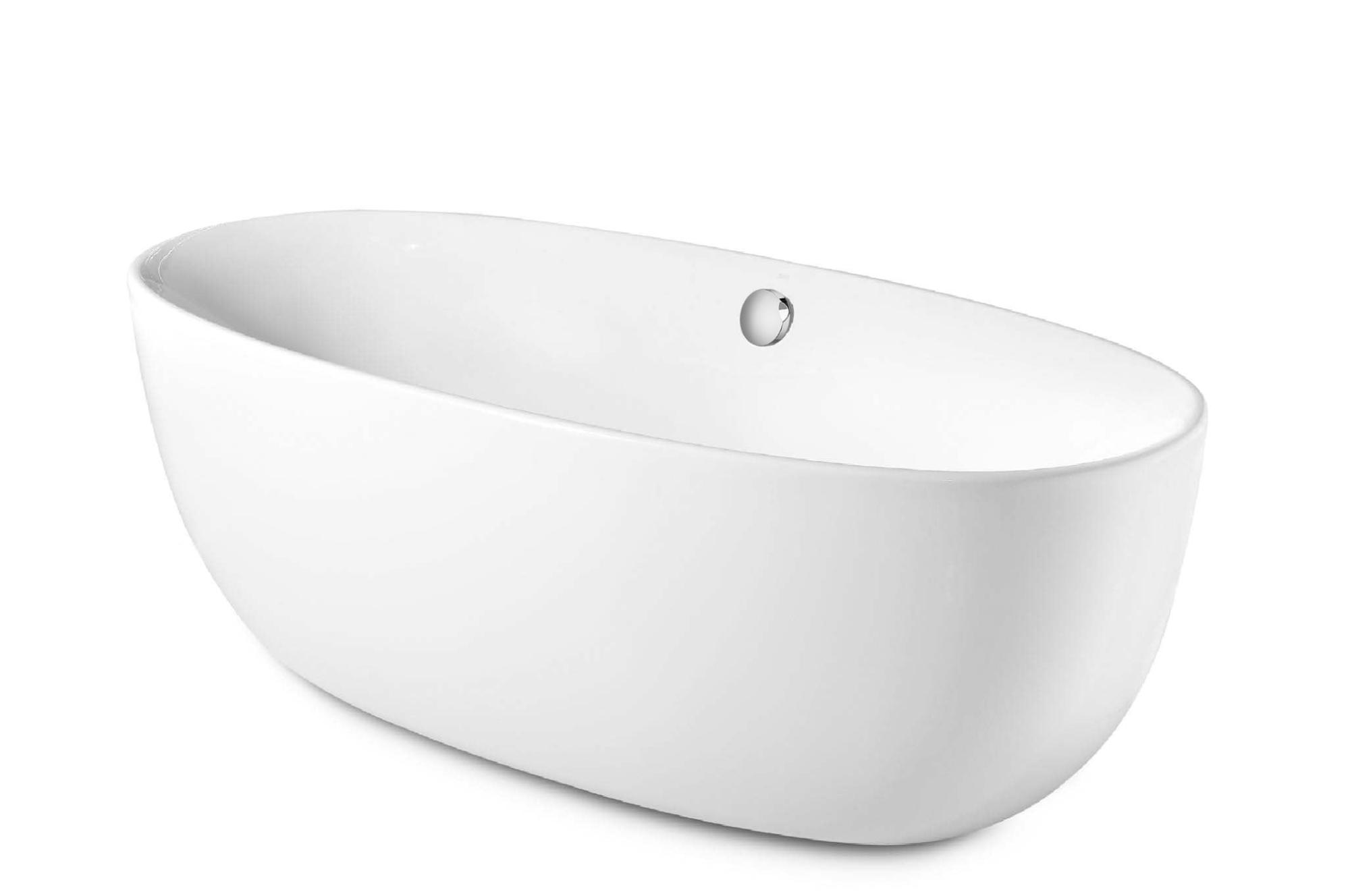 Roca RW248217000 Virginia Oval free standing acrylic one piece bath
