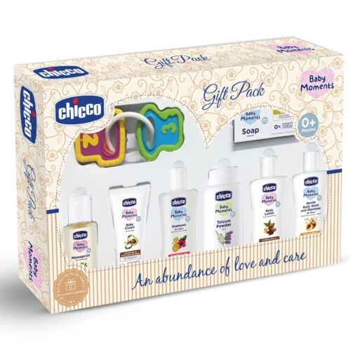 Chicco Baby Moments Delight Set Beige, Gift Set for Babies, 0m+ | Pack of 8 Item