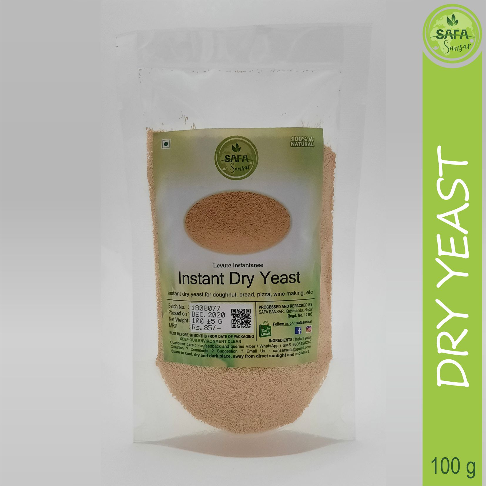 Safa Sansar Instant Dry Yeast 100gm