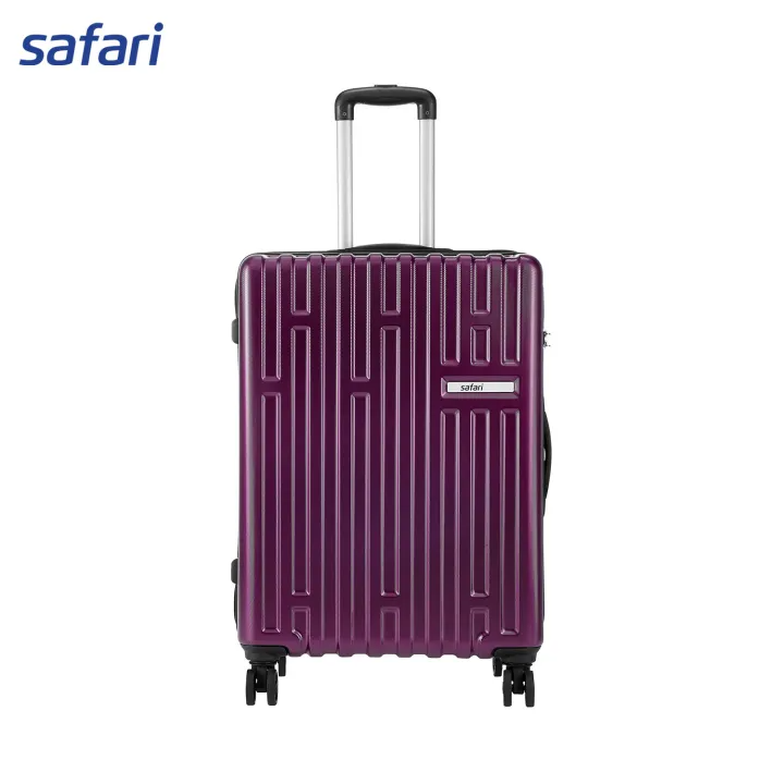 Safari Cargo Neo 8 Wheels Hard Luggage (Small) | 100% Polycarbonate | TSA Lock | Anti Theft Secure Zipper | Internal Mesh Pocket | Color- Magenta Purple