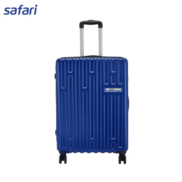 Safari Cargo Neo 8 Wheels Hard Luggage (Large) | 100% Polycarbonate | TSA Lock | Anti Theft Secure Zipper | Internal Mesh Pocket | Color- Blue