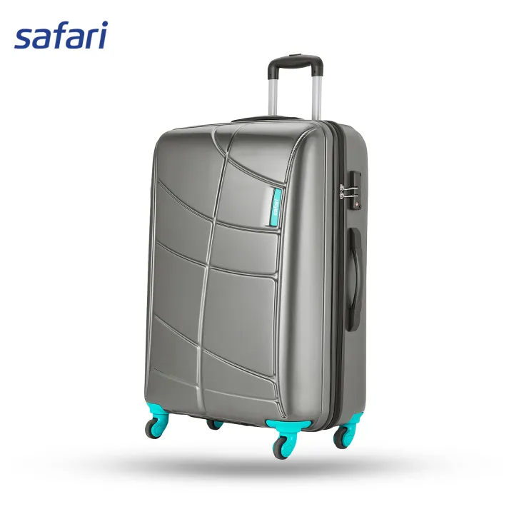 Safari Crypto Small - 4 Wheels Hard Luggage | 100% Polycarbonate | TSA Lock | Premium Twill Texture | Gunmetal 