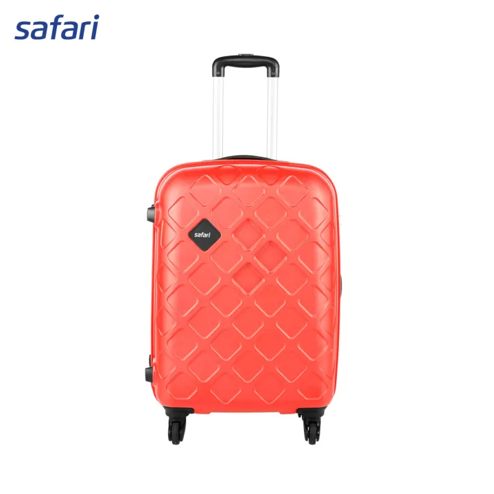 Safari Mosaic 4 Wheels Hard Luggage (Medium) | 100% Polycarbonate Shell | Colored Beading | Fixed Combination Lock 