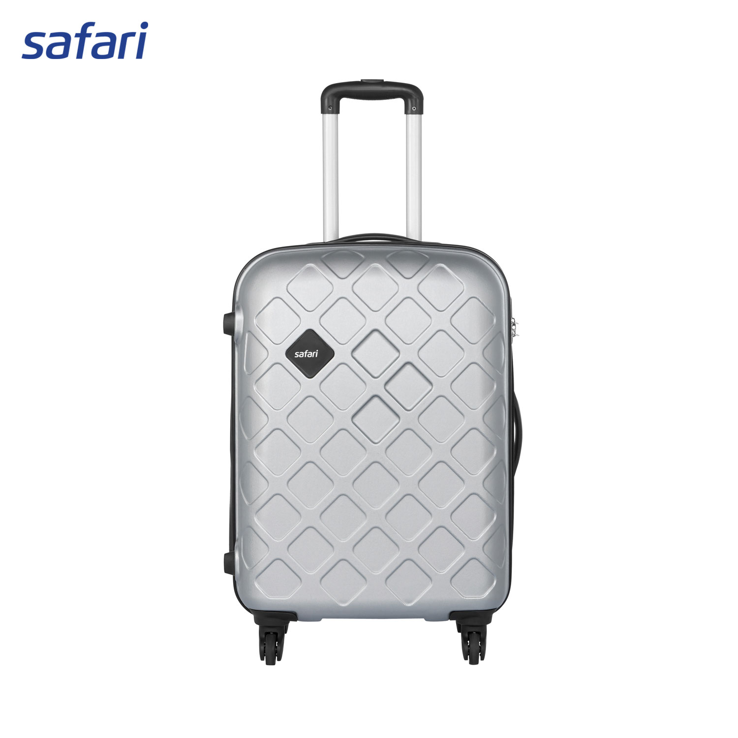 Safari Mosaic 4 Wheels Hard Luggage (Medium) | 100% Polycarbonate Shell | Colored Beading | Fixed Combination Lock 