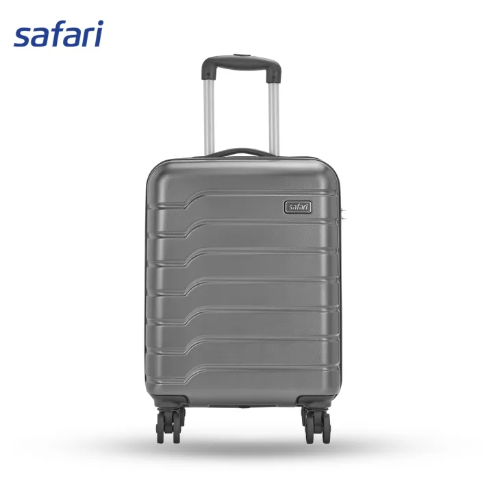 Safari Ozone 8 Wheels Hard Luggage (Small) | 100% Polycarbonate Shell | Fixed Combination Lock | Color- Gunmetal