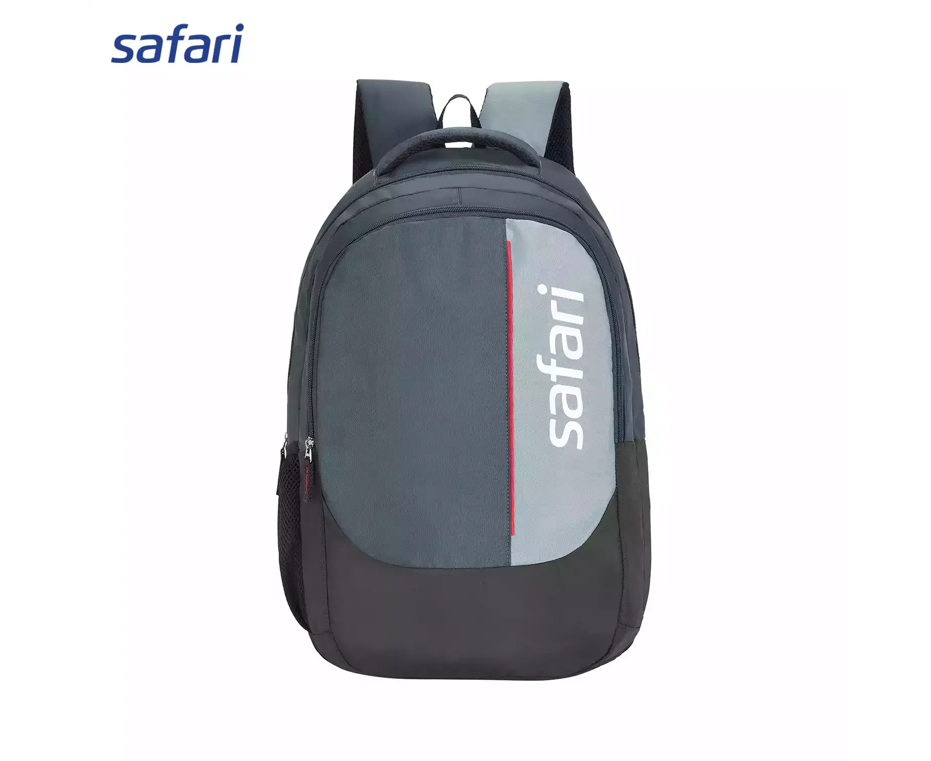 Safari Polo 2 Backpack 19 Inch | Organizer | 2 Compartments | Laptop Compartment | 1 Front Pocket | Mesh Pocket | Color Grey