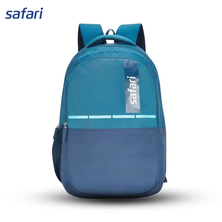 Safari Polo 3 Backpack 19 Inch | Organizer | 2 Compartments | Laptop Compartment | 1 Front Pocket | Mesh Pocket | Color Blue