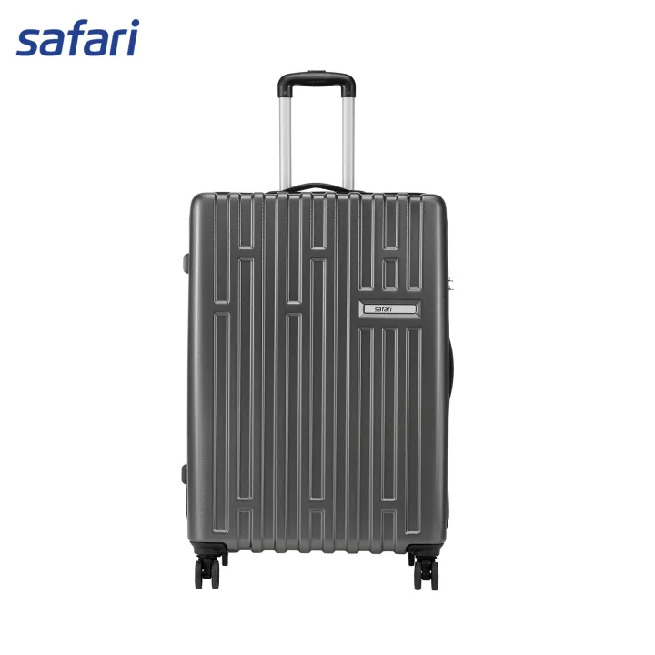 Safari Cargo Neo 8 Wheels Hard Luggage Large 100% Polycarbonate | TSA Lock | Anti Theft Secure Zipper | Internal Mesh Pocket | Color- Gun Metal