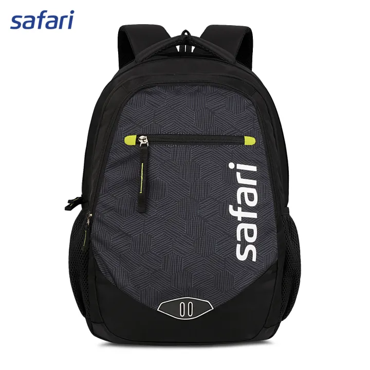 Safari Tribe Backpack 19 Inch | 3 Compartment | Laptop Support | Front Storage Pocket | Mesh Pocket | Mesh Padding | Color Black
