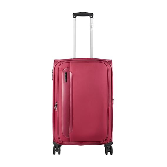 Safari Nuvaldo 4 Wheels Soft Luggage Medium Detachable Wet Pocket | Convi Pack Interior | 2 Front Zippered Pocket 