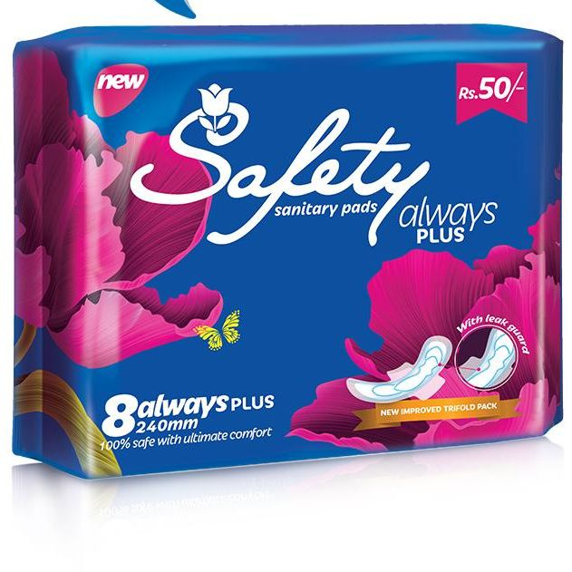 Safety Always Plus Sanitary Pads 8 Pcs