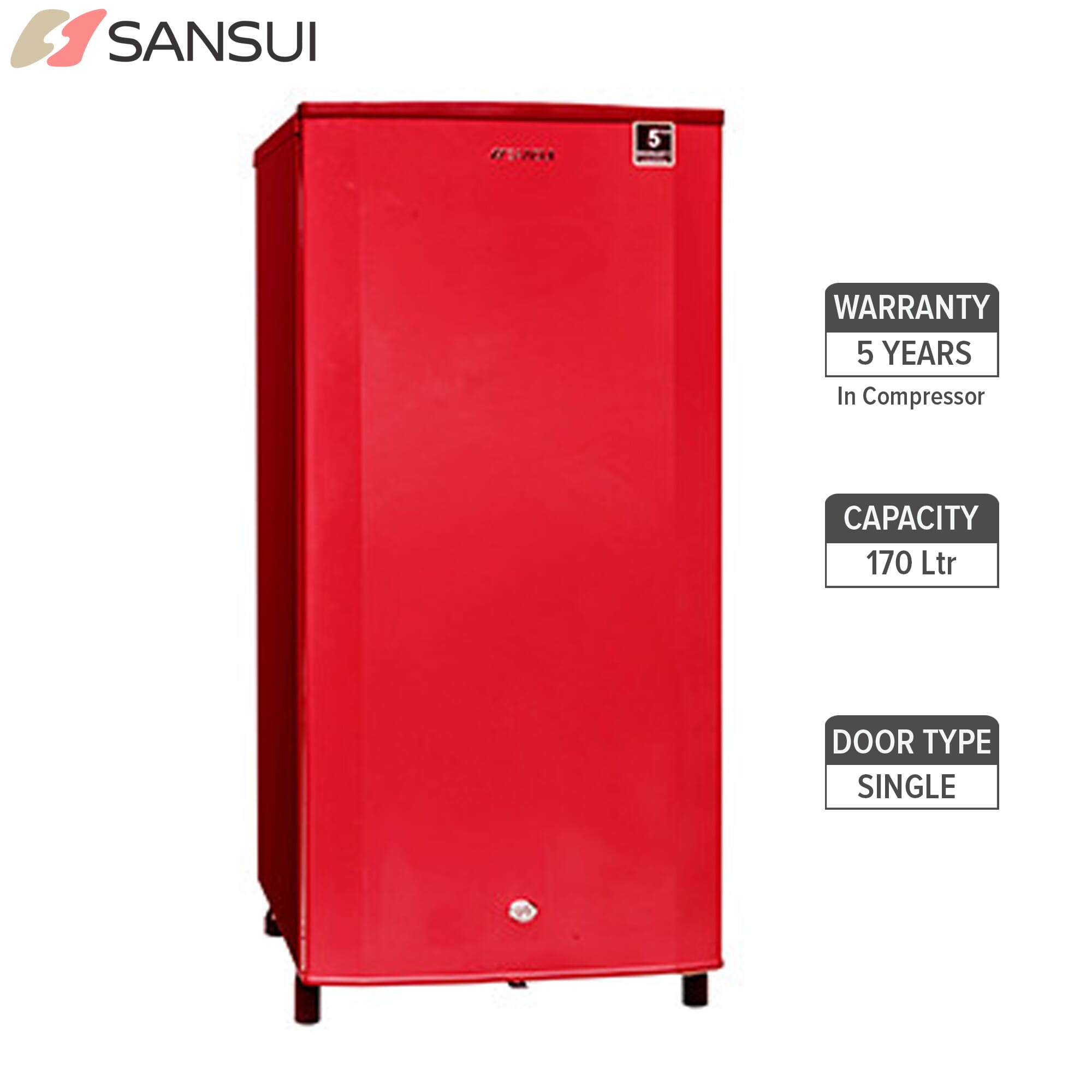 Sansui SPC170BR Refrigerator 170 Ltrs Single Door