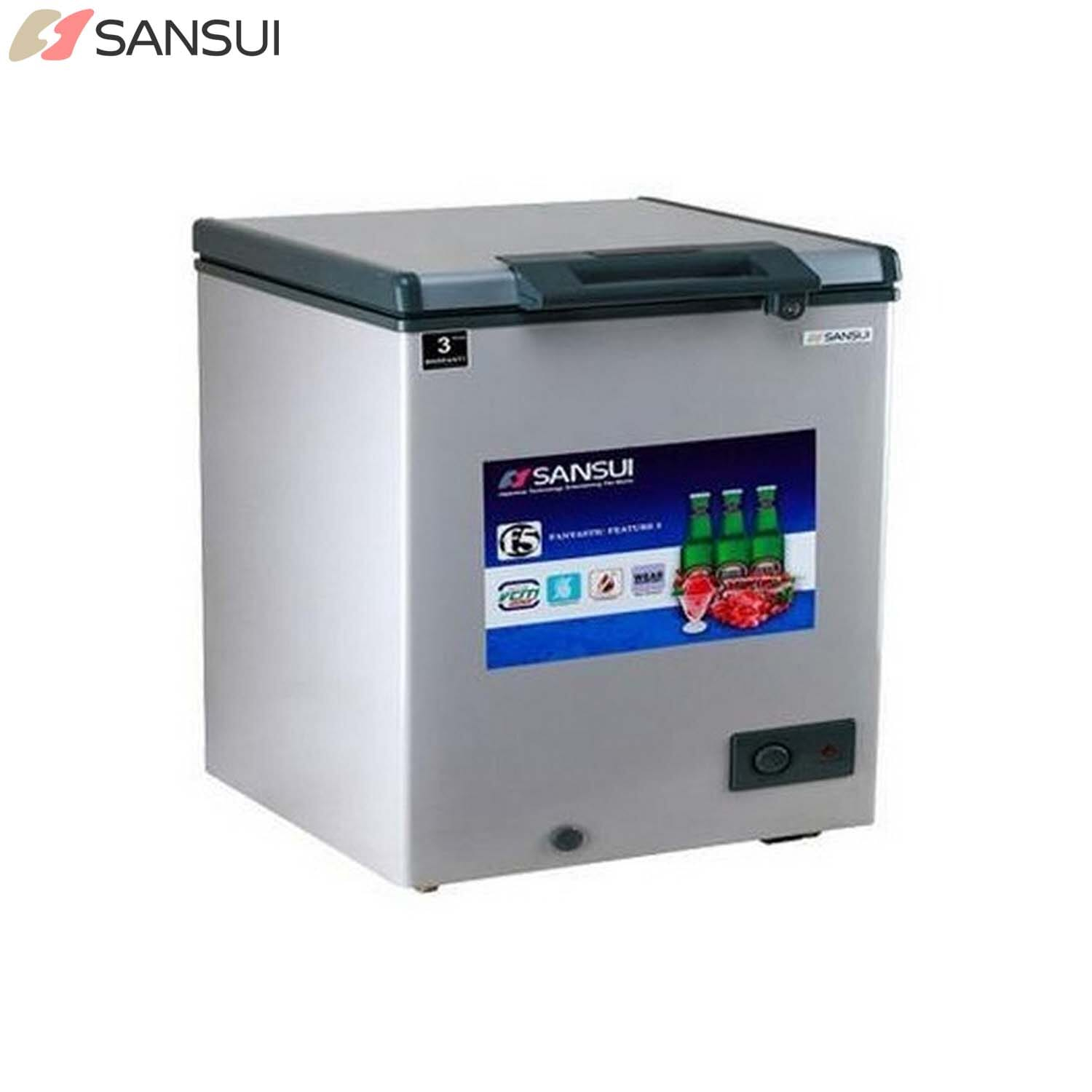 Sansui 350 Litre Flat Glass Door-SS-CFC350F