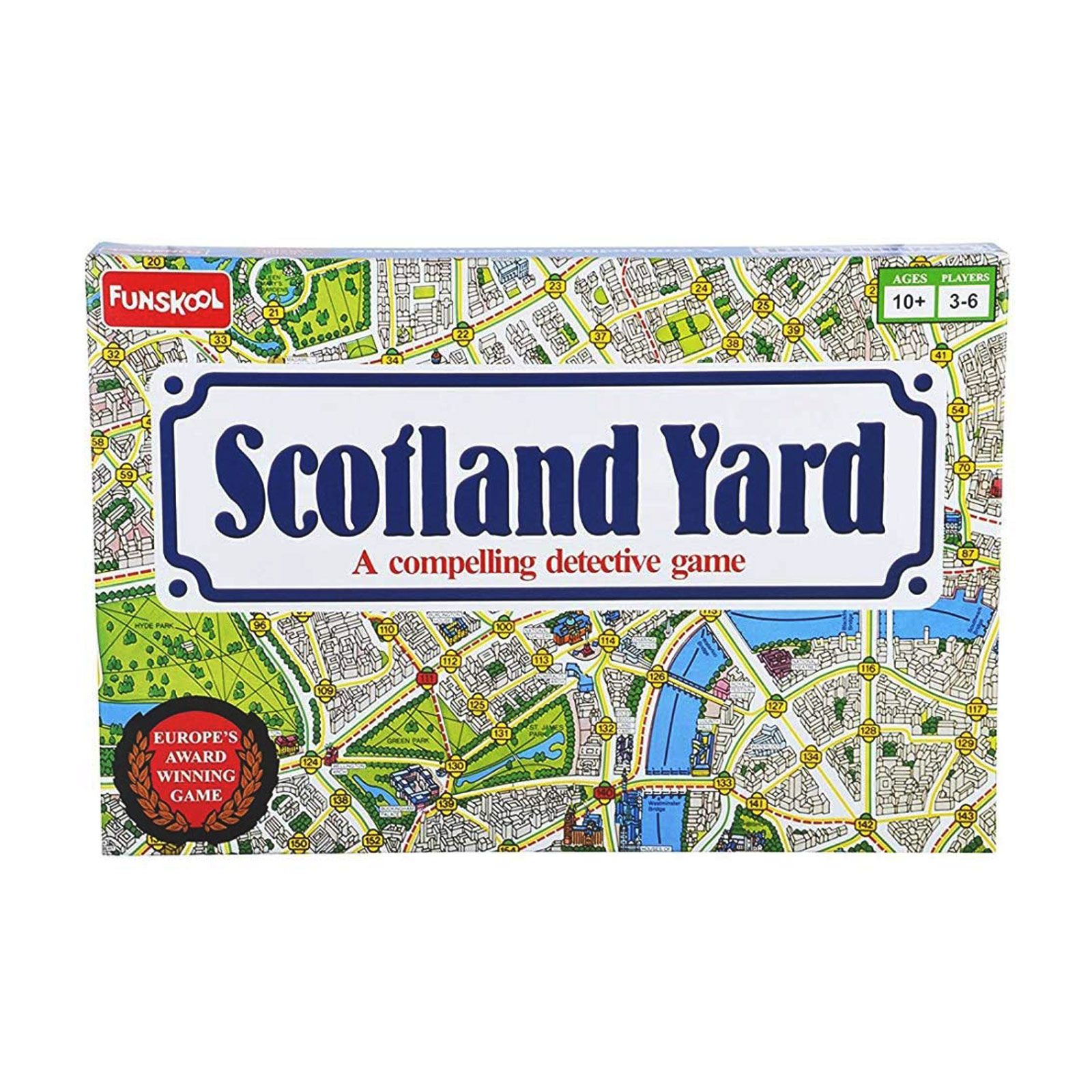Funskool Scotland Yard, A Compelling Detective And Strategy,Animal Board Game for Kids & Family, 2 - 3 Players, 10 & Above(Multicolor)