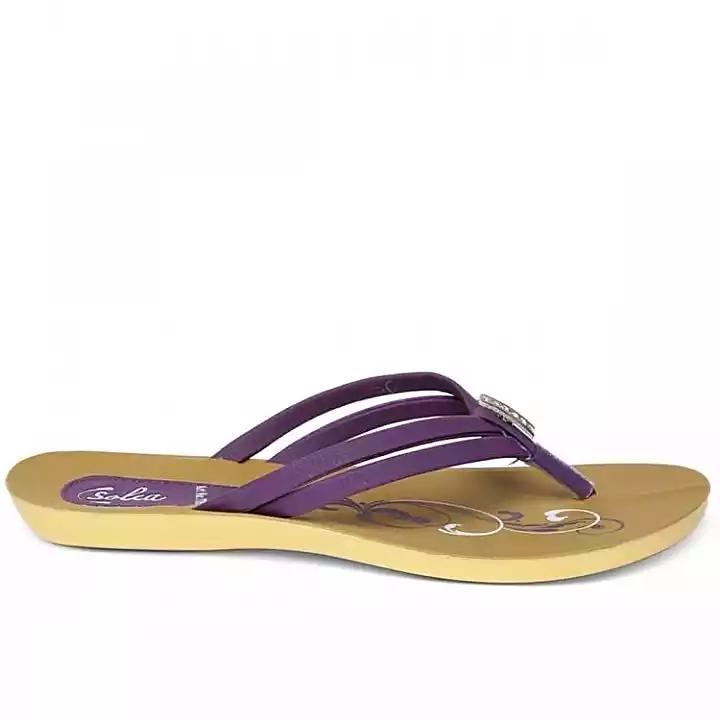 paragon Purple Solea Rubber Sole Slippers For Women 77035