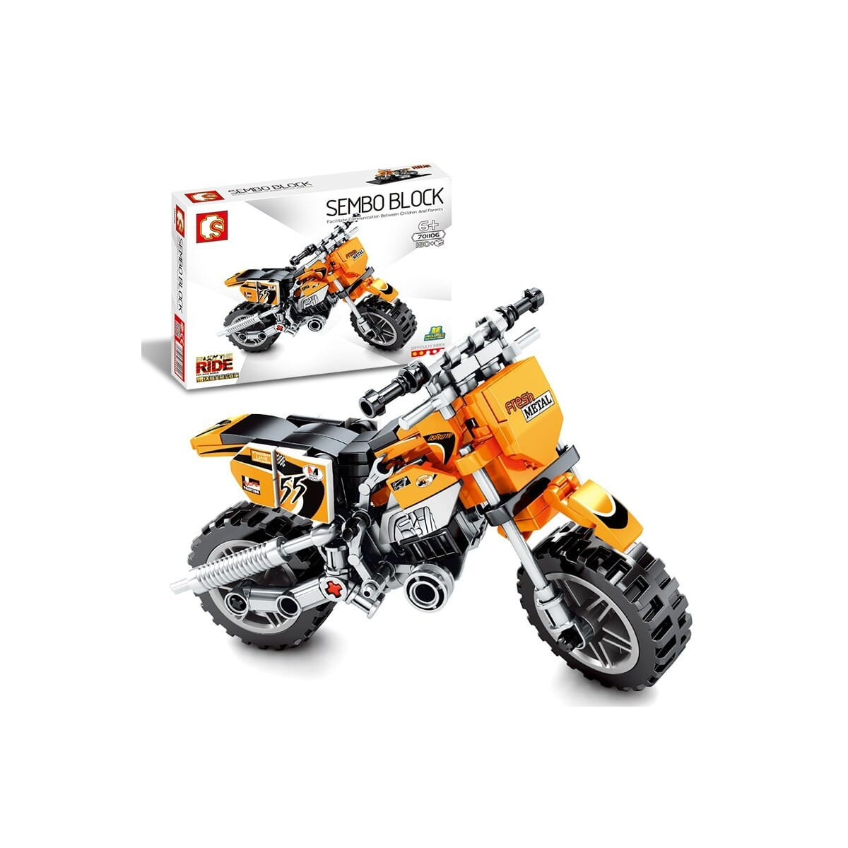 Sembo 701106 Techinque Series Finger Motorcycle Building Blocks Toy Set