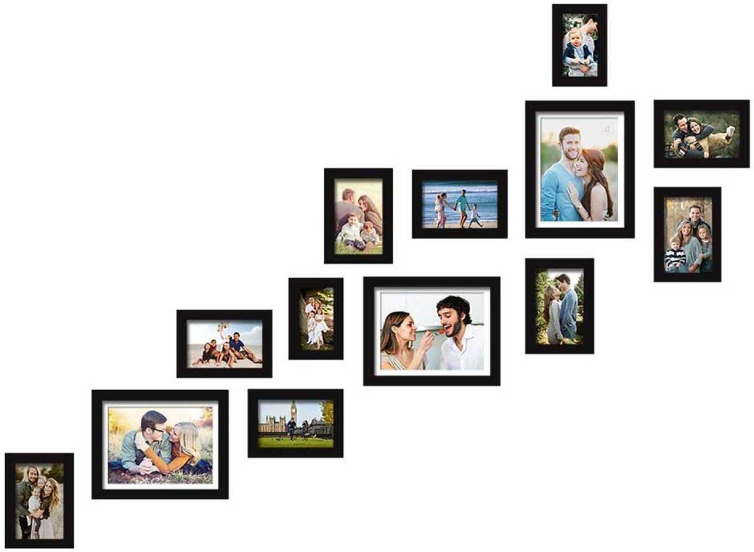 Art Street Set Of 13 Black Wall Photo Frame, For Home Decor With Free Hanging Accessories