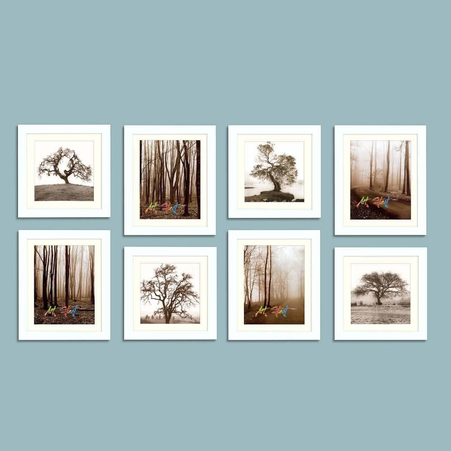 Art Street Individual Wall Photo Frame (White, 4 Units of 8x10 and 8x8 Each)
