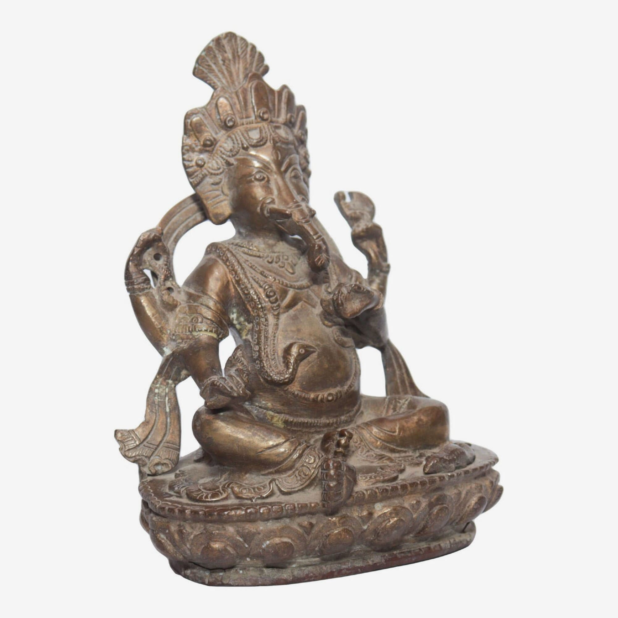 Seven Chakra Handicraft - Nepali Designed Antique Ganesh Statue 20 cm 2.2 Kg