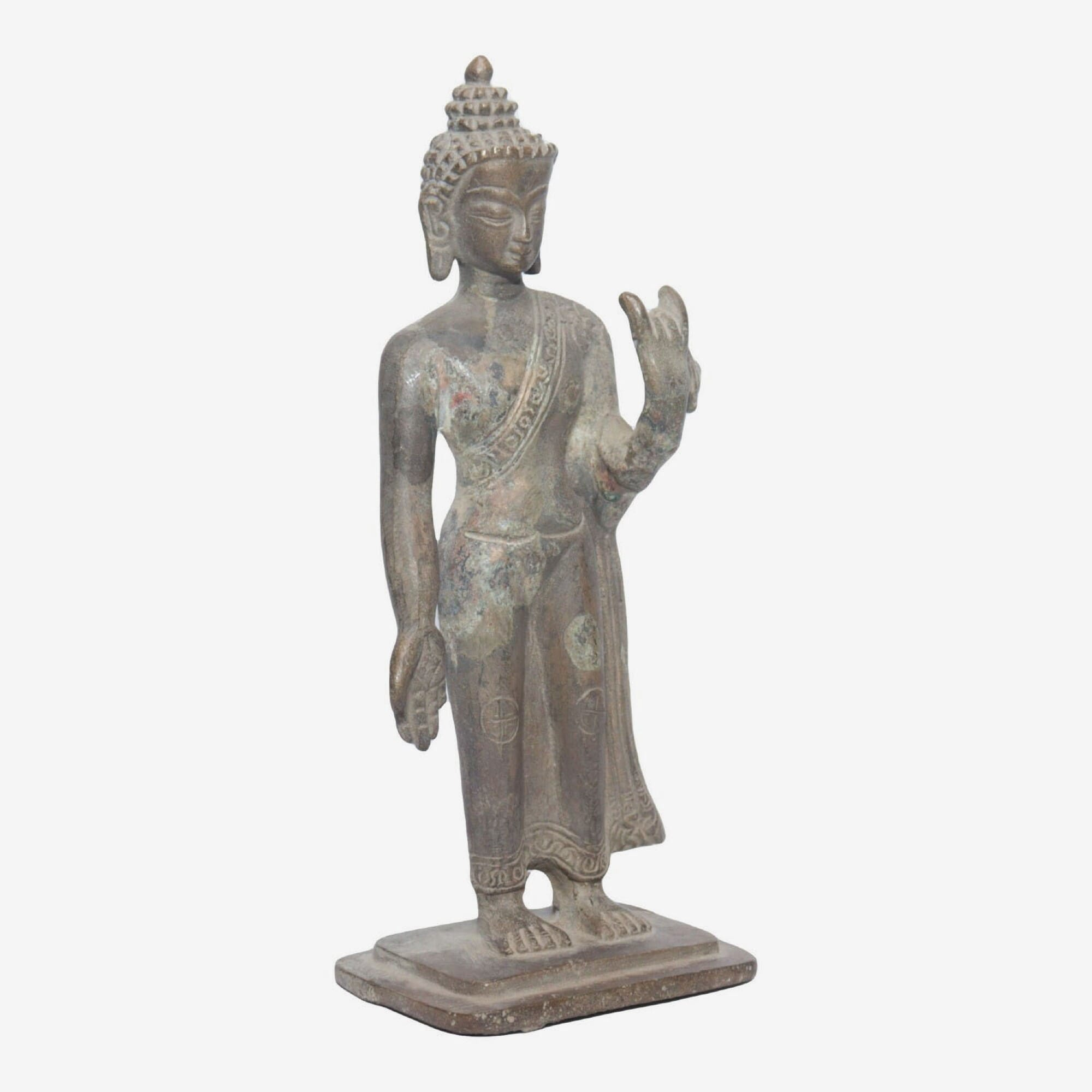 Seven Chakra Handicraft -Standing Maitri Buddha Antique Statue 20 cm 1.250 kg