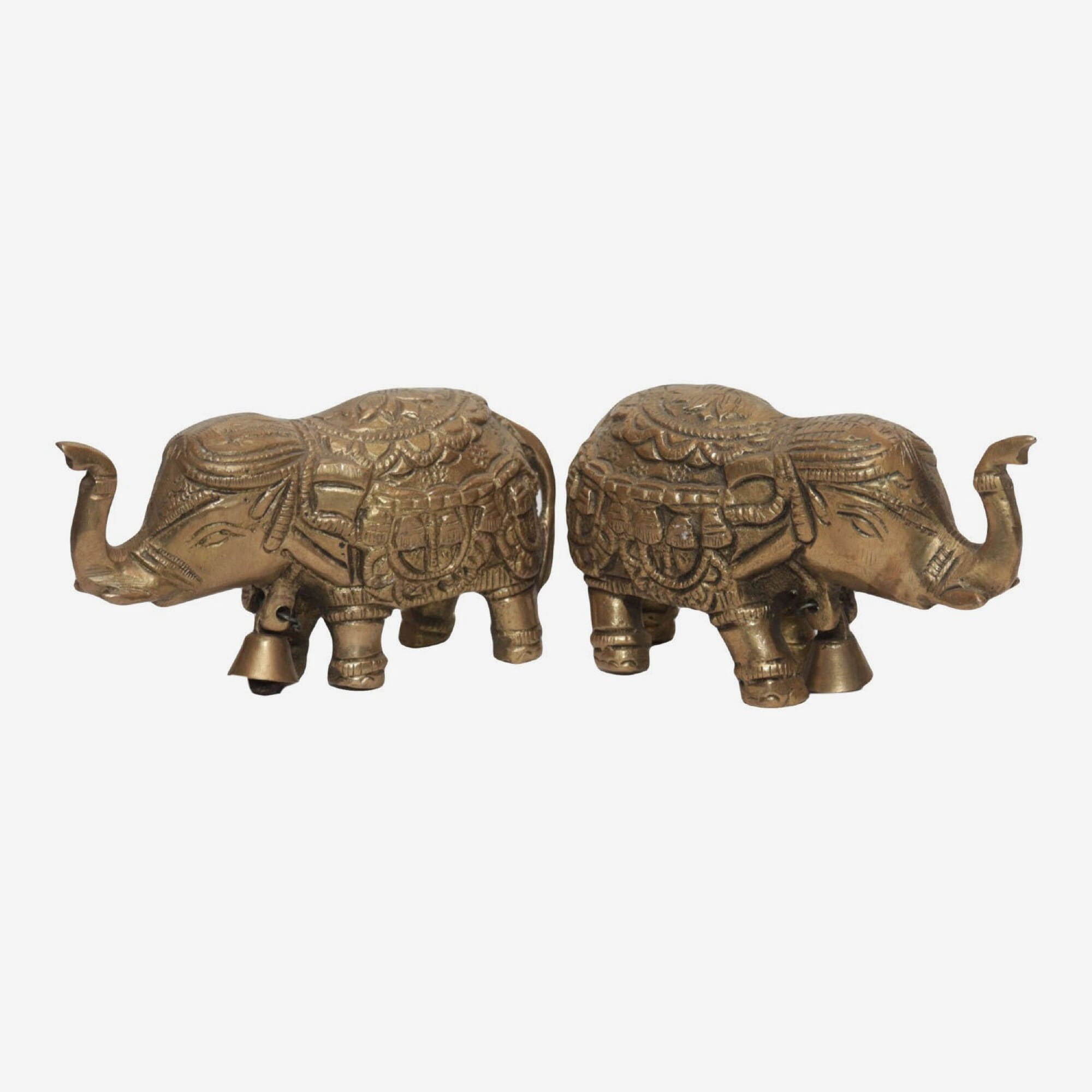 Seven Chakra Handicraft -Set OF 2 Elephant Statue 11 cm 870 g
