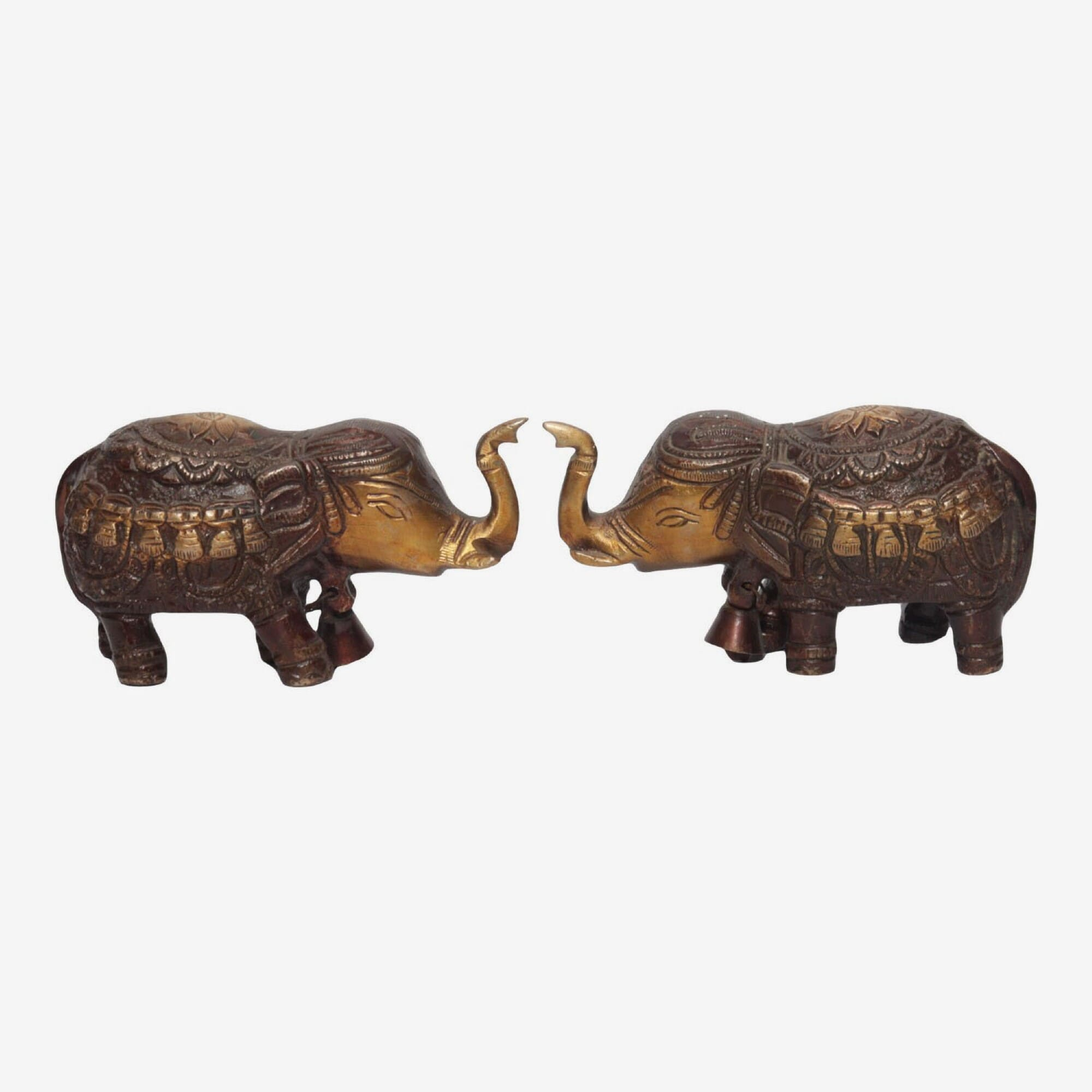 Seven Chakra Handicraft -Set OF 2 Elephant Statue 11 cm 870 g