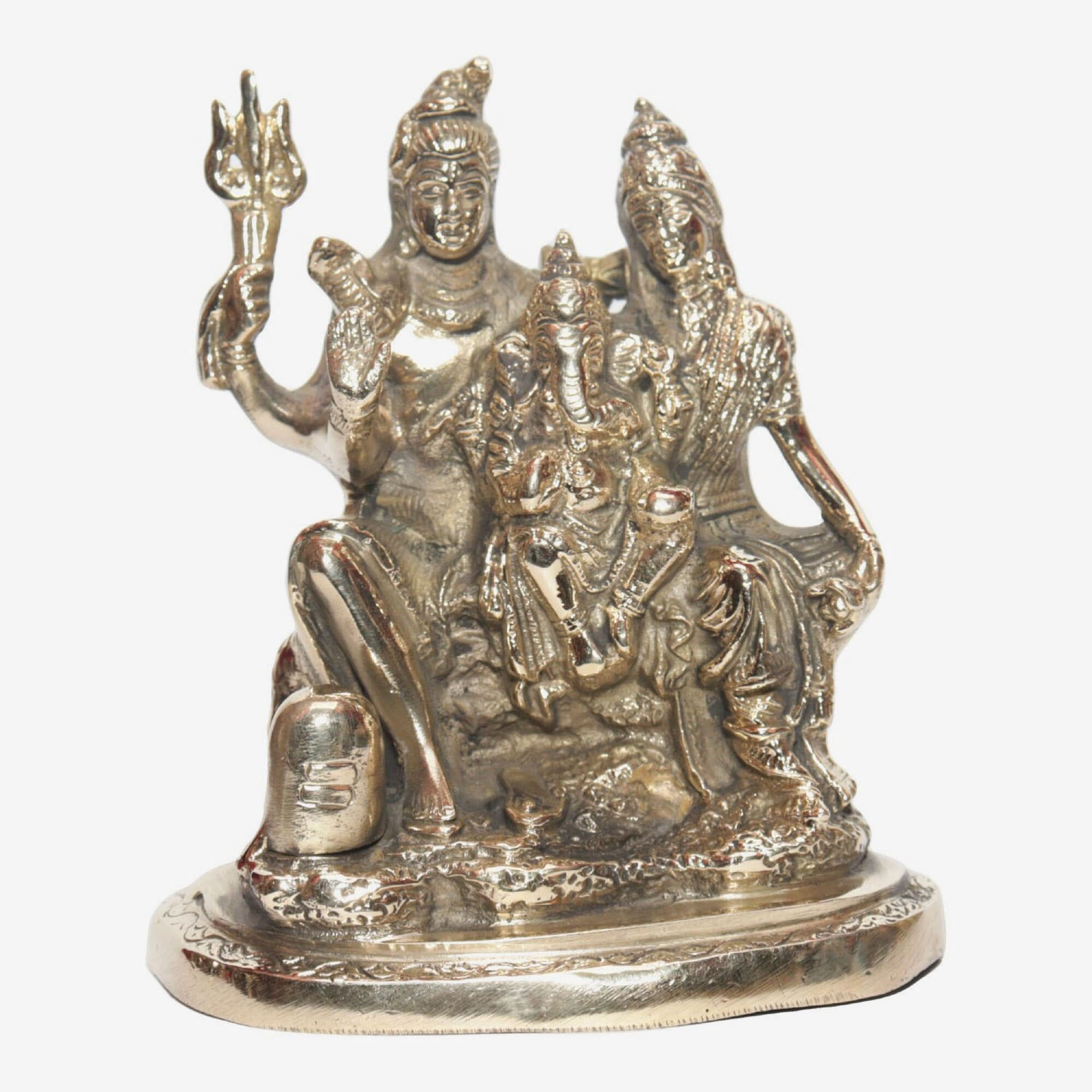 Seven Chakra Handicraft - Medium Sized Lord Shiva Family Statue 14 Cm 1.340 Kg