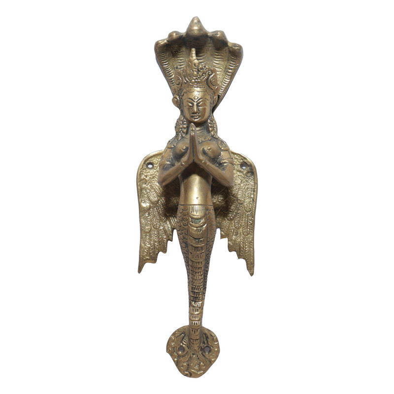 Seven Chakra Handicraft -Size Naag Kanya Design Door Handle 27cm