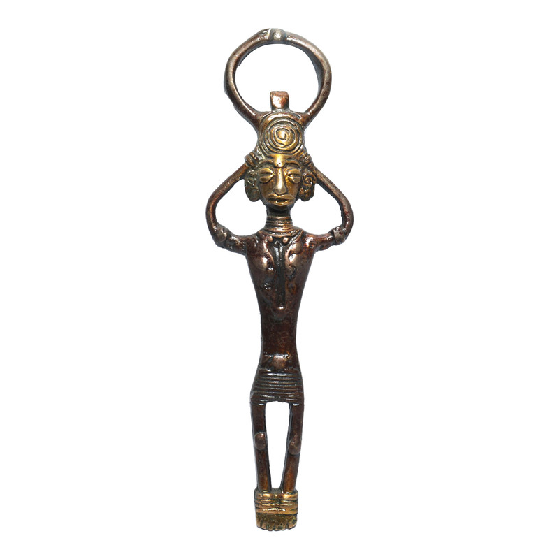 Seven Chakra Handicraft -16cm Size Tribe man Design Beer Bottle Opener (Brown)