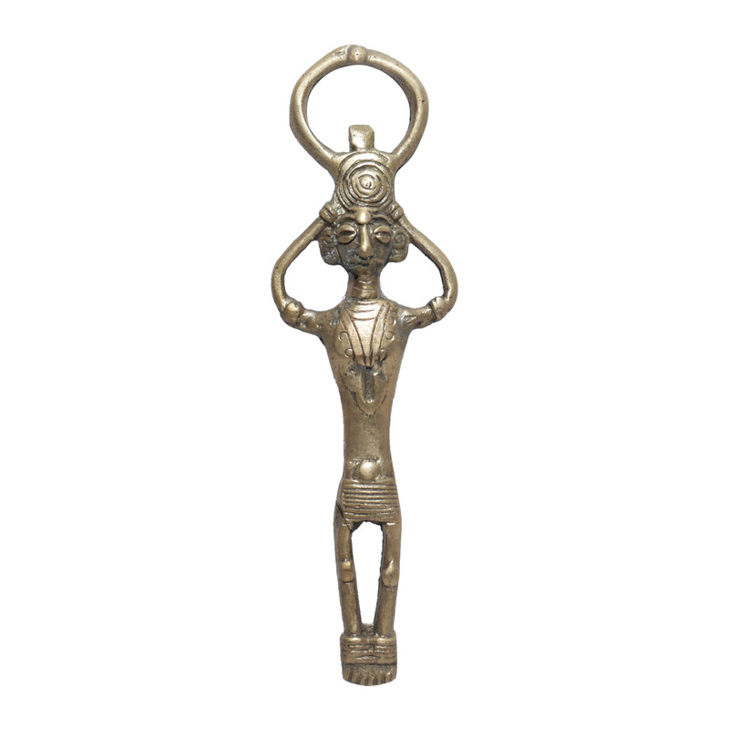 Seven Chakra Handicraft -16cm Size Tribe man Design Beer Bottle Opener (Golden)