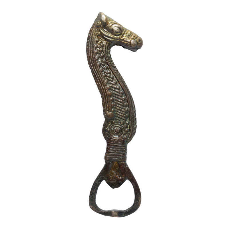 Seven Chakra Handicraft- 13cm Size Horse Design Beer Bottle Opener (Brown)