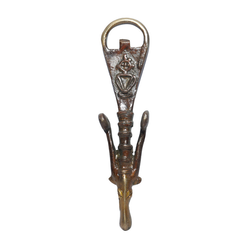 Seven Chakra Handicraft- 17cm Size Bull Design Beer Bottle Opener (Brown)