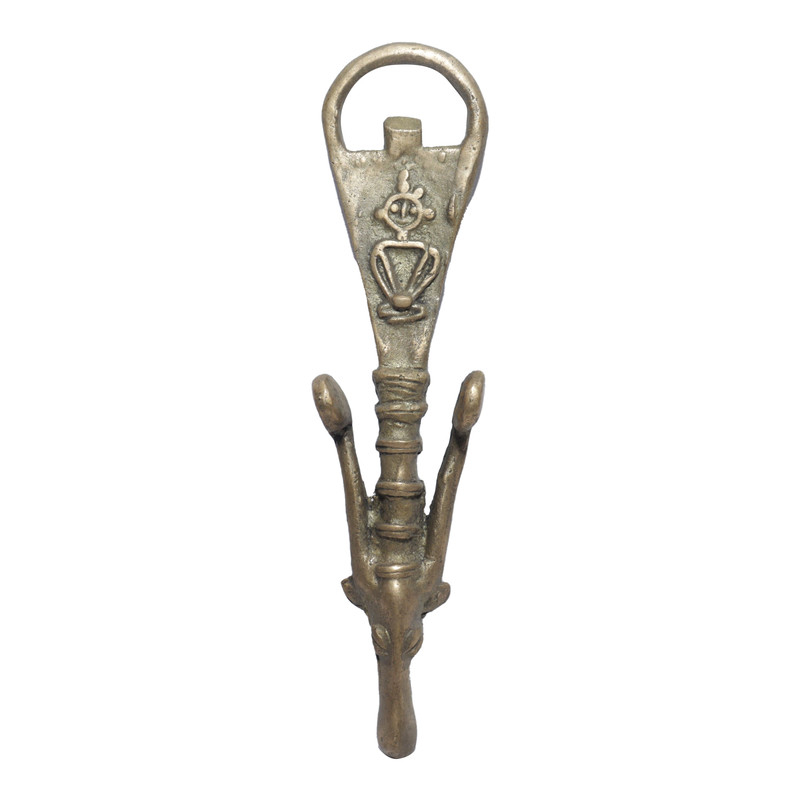 Seven Chakra Handicraft - 17cm Size Bull Design Beer Bottle Opener (Golden)