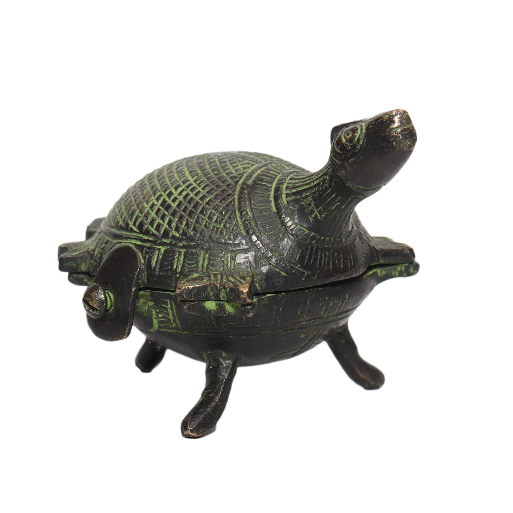 Seven Chakra Handicraft - 11cm Size Tortoise Jewellery Box