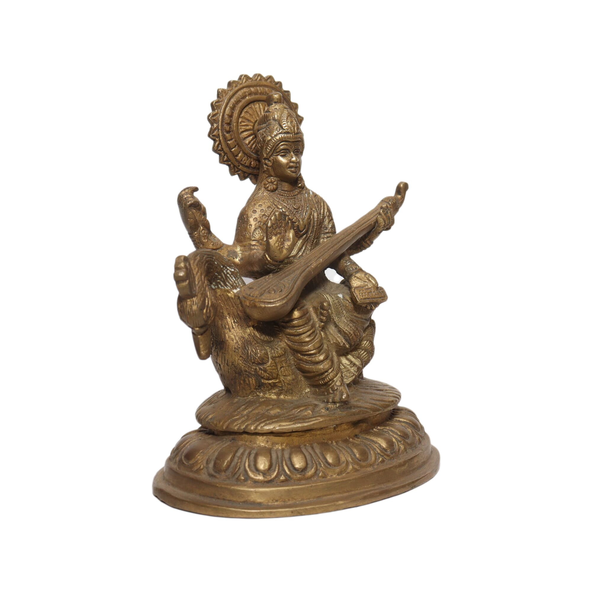 Seven Chakra Handicraft-16cm Size Saraswati Statue