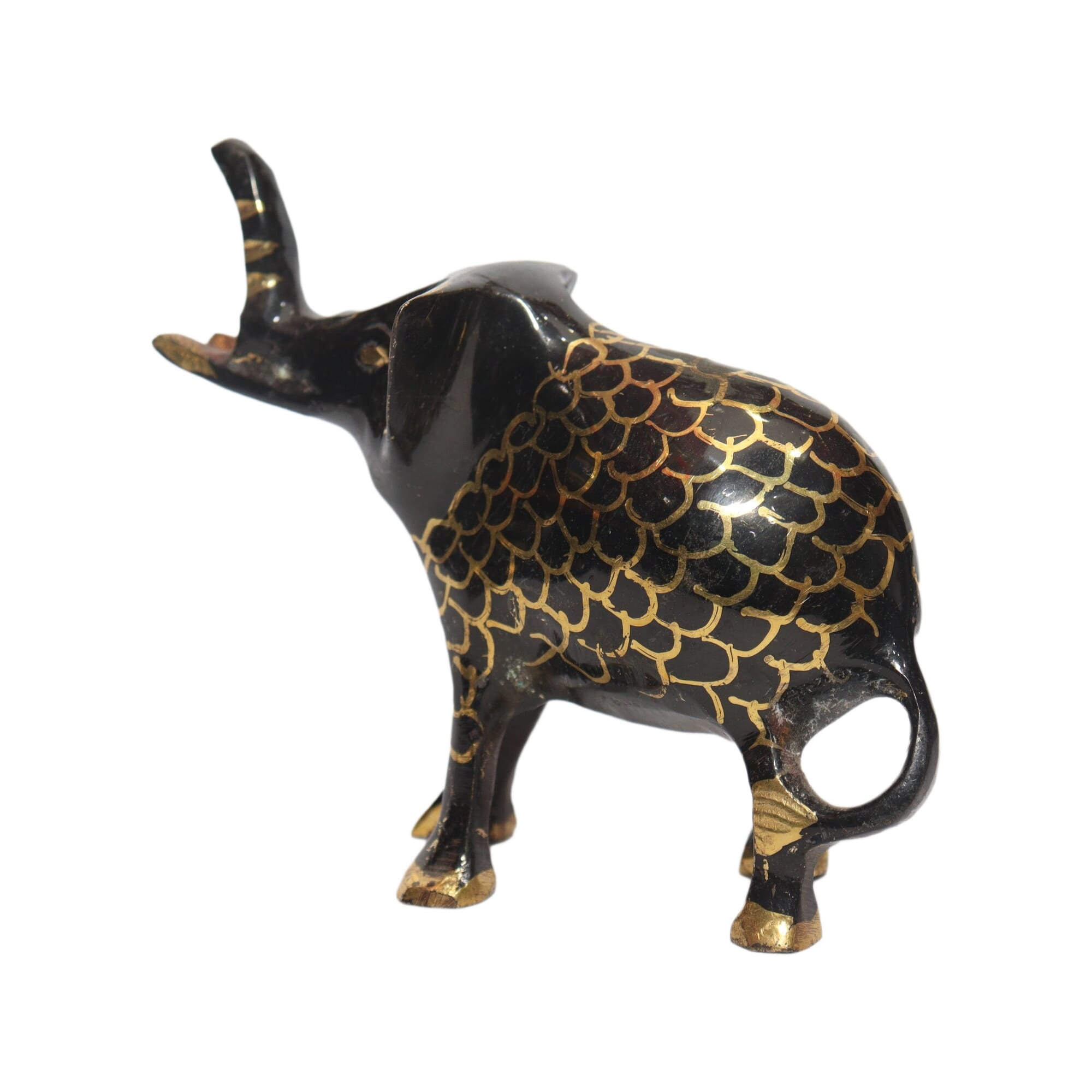 Seven Chakra Handicraft-10cm Size Dark Elephant Statue