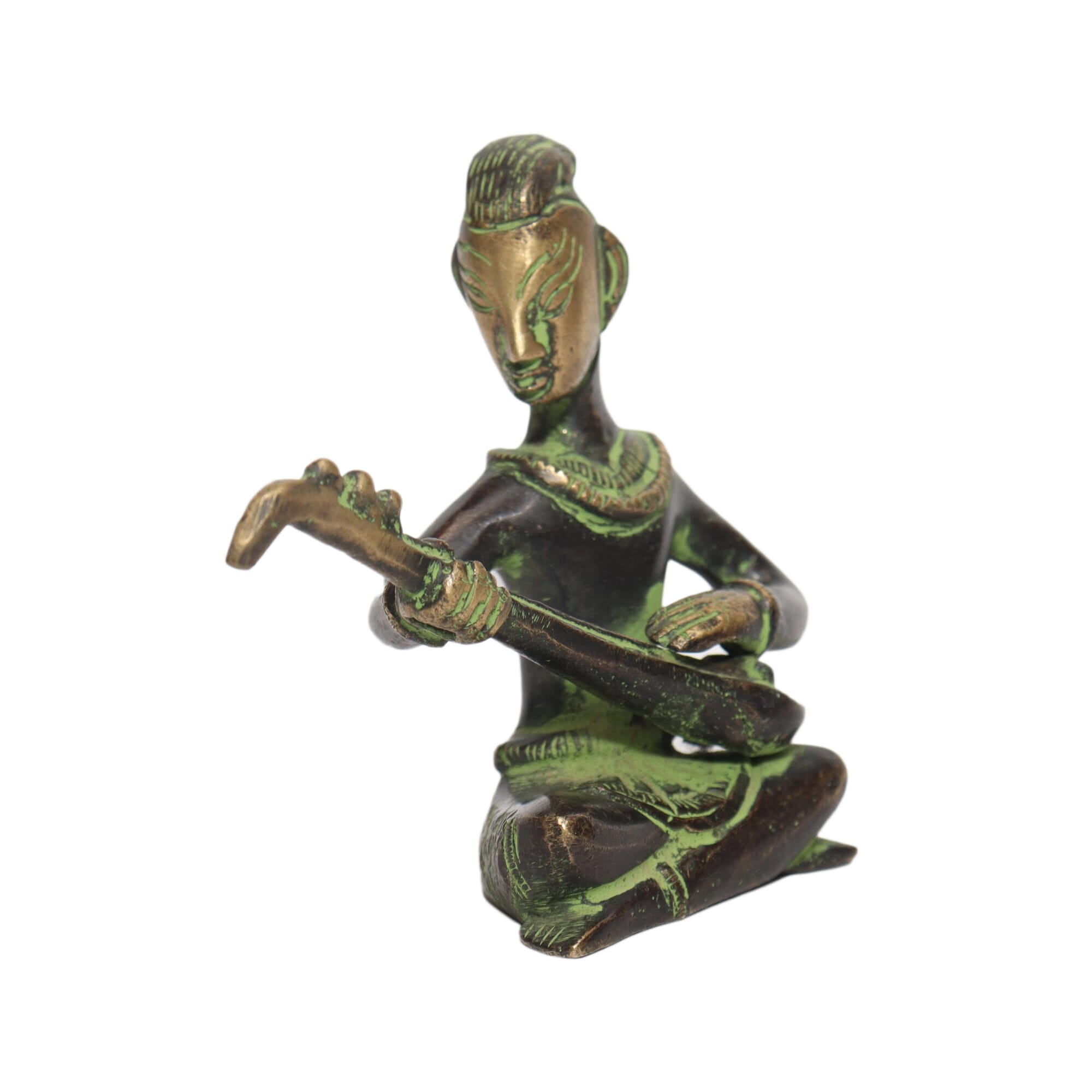 Seven Chakra Handicraft-9cm Playing Sitar Statue