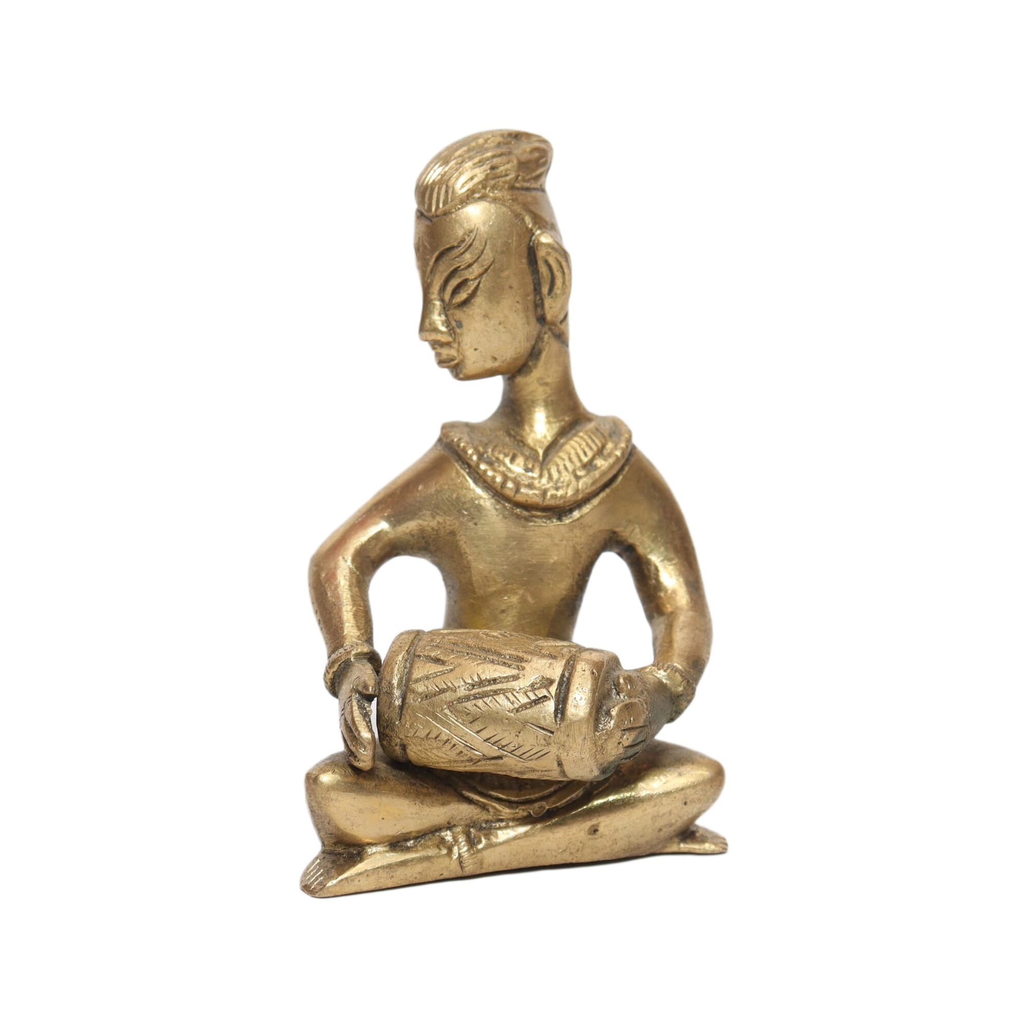 Seven Chakra Handicraft-9cm Playing Madal Statue