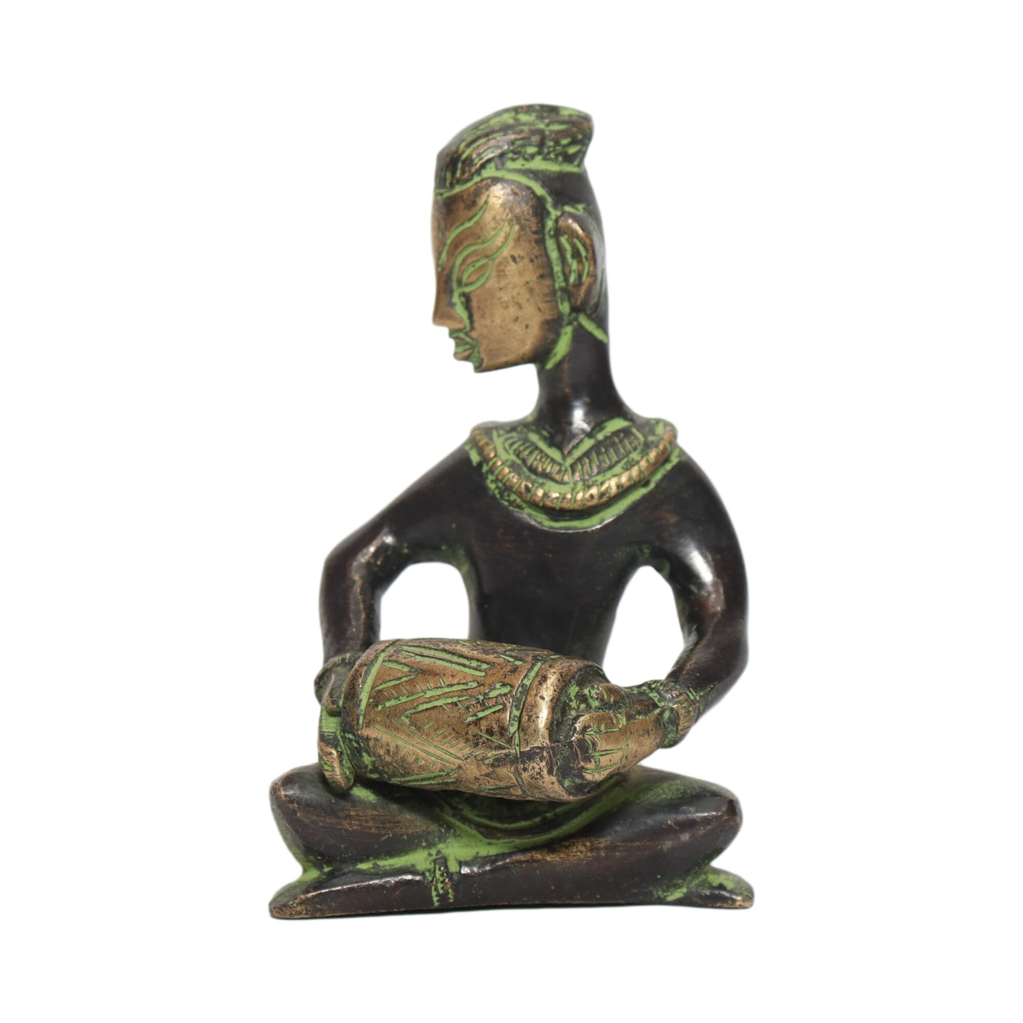 Seven Chakra Handicraft-9cm Playing Madal Statue