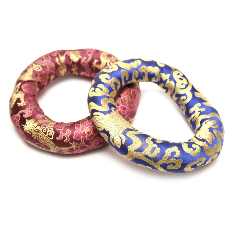 Seven Chakra Handicraft -Golden Singing Bowl Cushions (Big Size) Set of 2