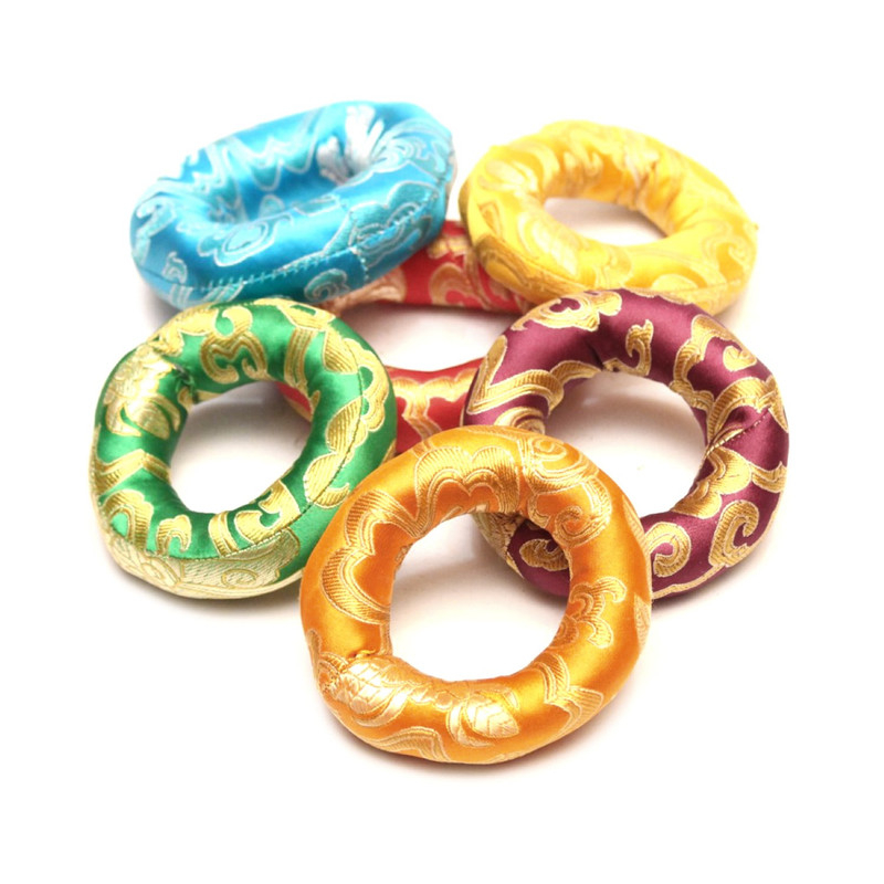 Seven Chakra Handicraft - Golden Singing Bowl Cushions (Small Size) Set of 6