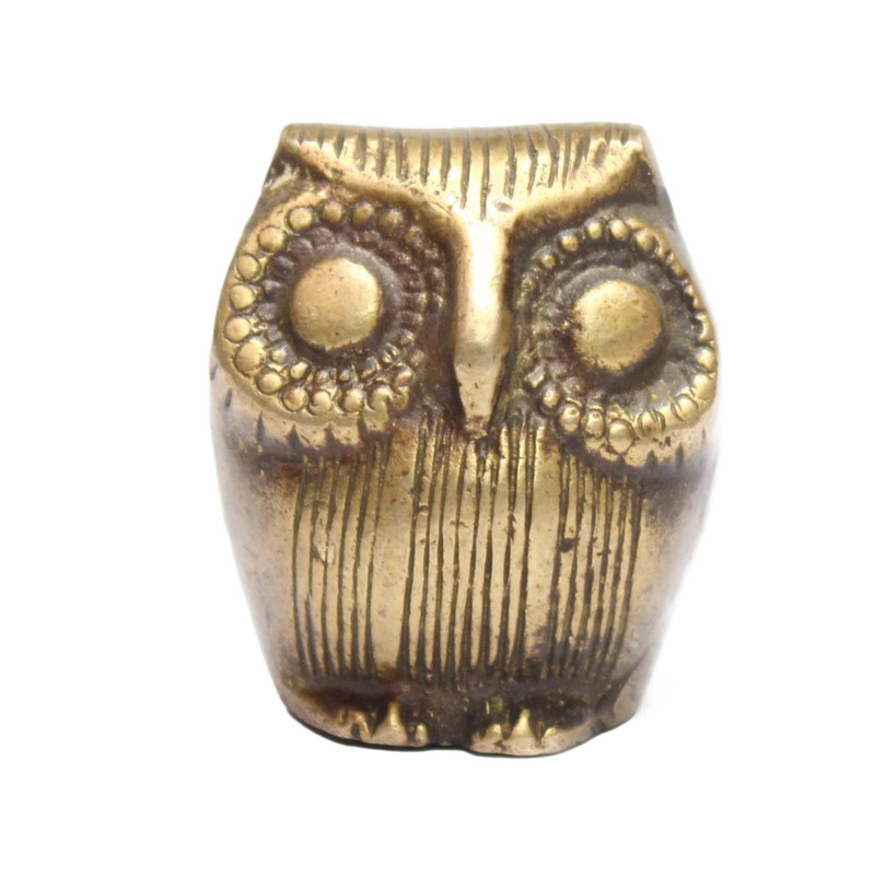 Seven Chakra Handicraft - 2.5" Brass Owl