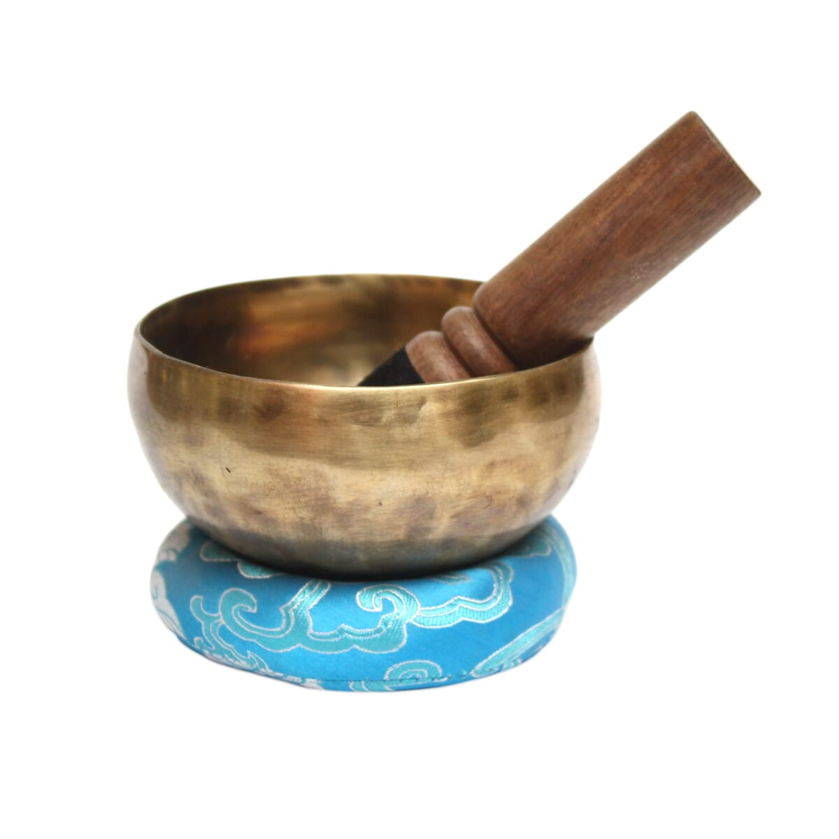 Seven Chakra Handicraft -Lightbrown Antique Handmade Singing Bowl - 4.5 "
