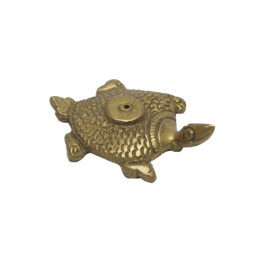 Seven Chakra Handicraft - Set of 7 Golden Turtle Design Insence Holder