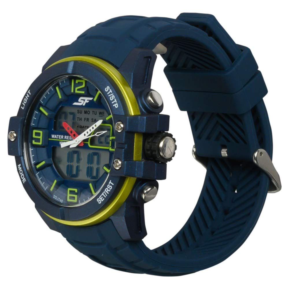 Sonata Sf Pulse Analog-digital Black Dial Men's Watch - 77099pp03