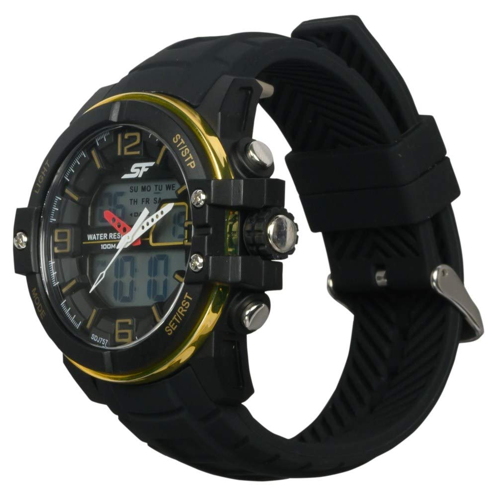Sonata Sf Pulse Analog-digital Black Dial Men's Watch - 77099pp04