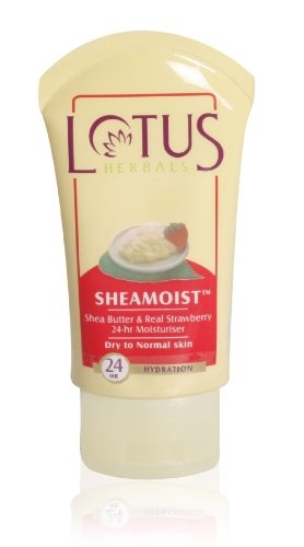 Lotus Herbal Sheamoist Shea Butter and Real Strawberry 24 hour Moisturiser - 60g