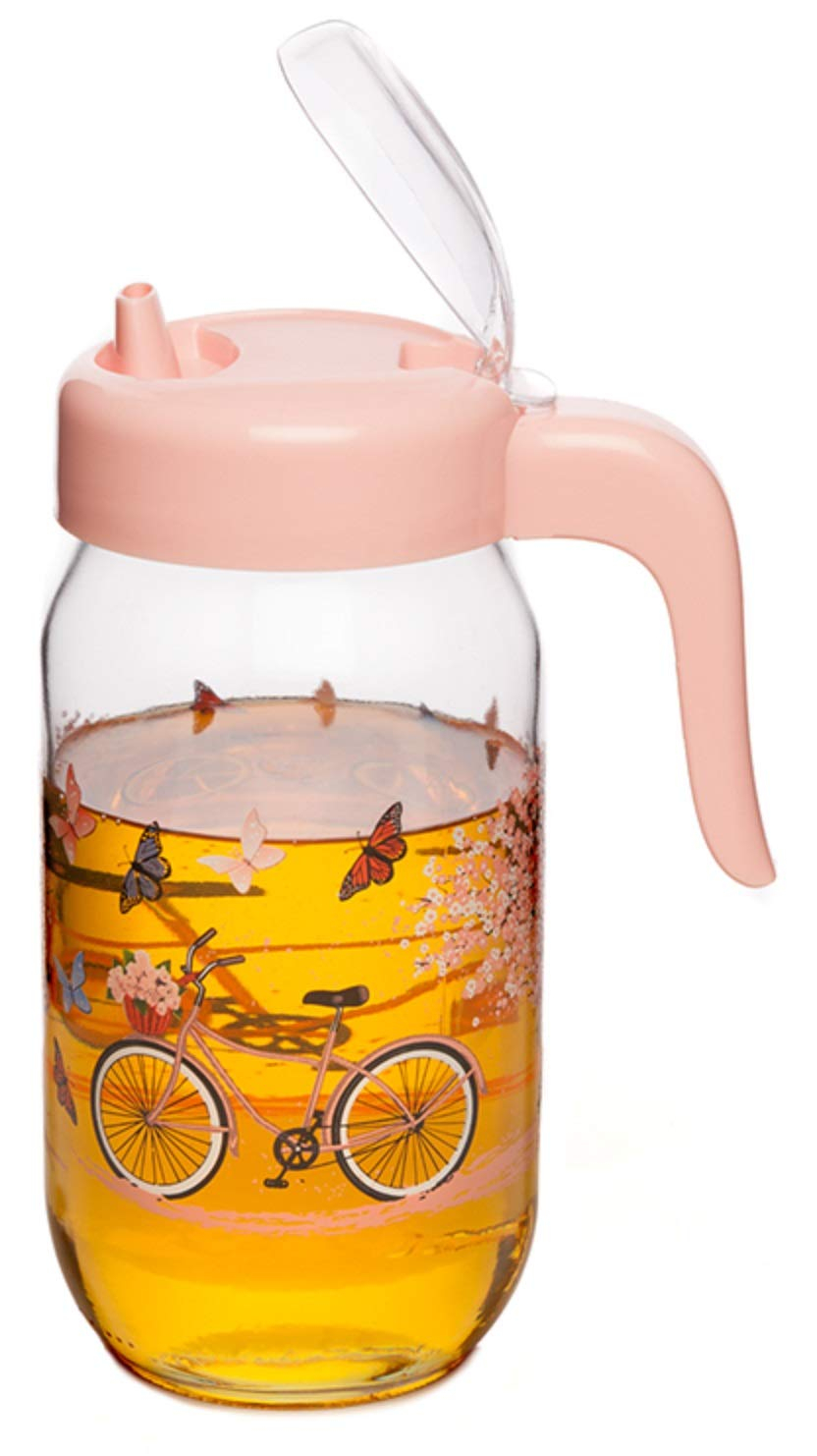 Signoraware Bicycle Glass Oil Dispenser (1 LTR), Set of 1