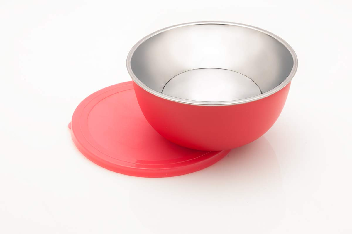 Classic Micro Steel Bowl 800 Ml. (Round)-Red