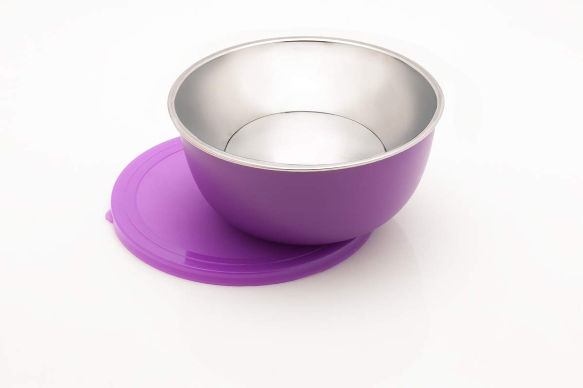 Classic Micro Steel Bowl 800 Ml. (Round)-Purple
